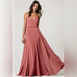 Jenny Yoo Inesse Dress in Dusty Rose (Size 10)